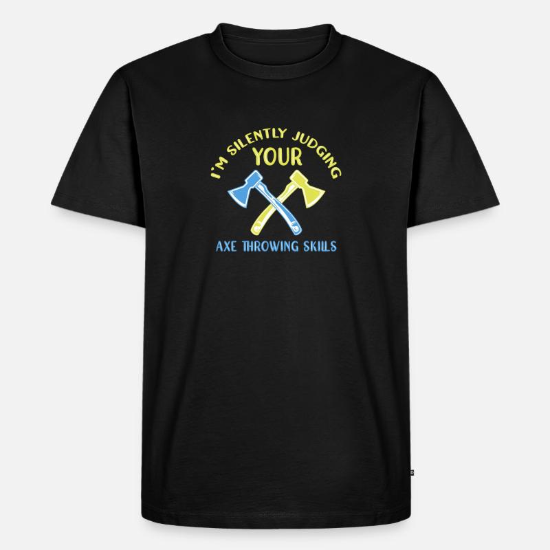 Axe throw axe throwing - Men's Premium Organic T-Shirt - black