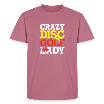 Disc Golf Frisbee - Männer Premium Bio T-Shirt - Mauve - Vorne - Nico (187cm)
