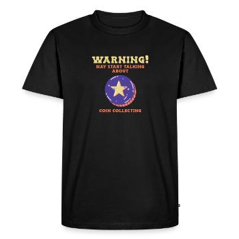 Pièces collecteurs de pièces Numismatique - T-shirt Premium bio Homme - noir - Devant - Nico (187cm)