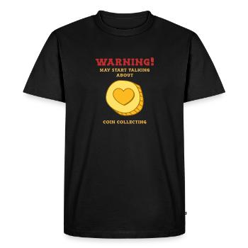 Pièces collecteurs de pièces Numismatique - T-shirt Premium bio Homme - noir - Devant - Nico (187cm)