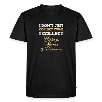 Pièces collecteurs de pièces Numismatique - T-shirt Premium bio Homme - noir - Devant - Nico (187cm)
