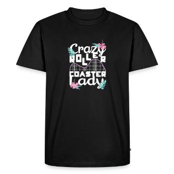 Roller Coaster Amusement Park Amusement Park - Men's Premium Organic T-Shirt - black - Front - Nico (187cm)