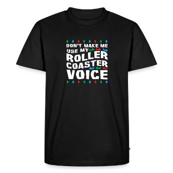 Roller Coaster Amusement Park Amusement Park - Men's Premium Organic T-Shirt - black - Front - Nico (187cm)