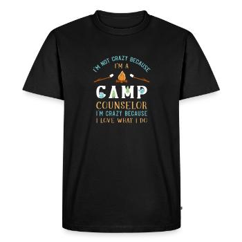 Tent Camp Manager Summer Camp - Men's Premium Organic T-Shirt - black - Front - Nico (187cm)