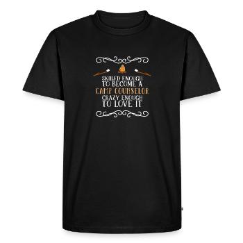 Tent Camp Manager Summer Camp - Men's Premium Organic T-Shirt - black - Front - Nico (187cm)