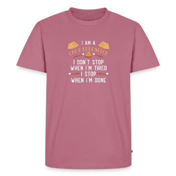 Zeltlager Leiter Sommercamp - Männer Premium Bio T-Shirt - Mauve - Vorne - Nico (187cm)