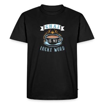 Chai Latte Tea Drink buveurs de thé - T-shirt Premium bio Homme - noir - Devant - Nico (187cm)