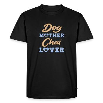 Chai Latte Tea Drink tea drinkers - Men's Premium Organic T-Shirt - black - Front - Nico (187cm)
