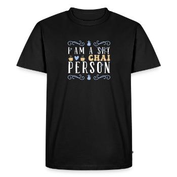 Thé Chai Latte - T-shirt Premium bio Homme - noir - Devant - Nico (187cm)