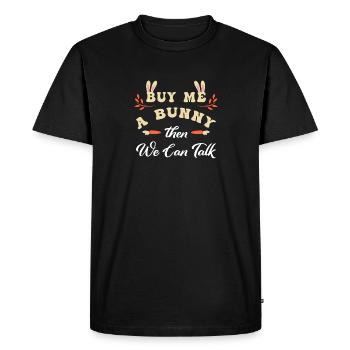 Rabbit Rabbit - Men's Premium Organic T-Shirt - black - Front - Nico (187cm)