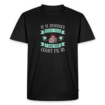Chai Latte Tea Drink buveurs de thé - T-shirt Premium bio Homme - noir - Devant - Nico (187cm)