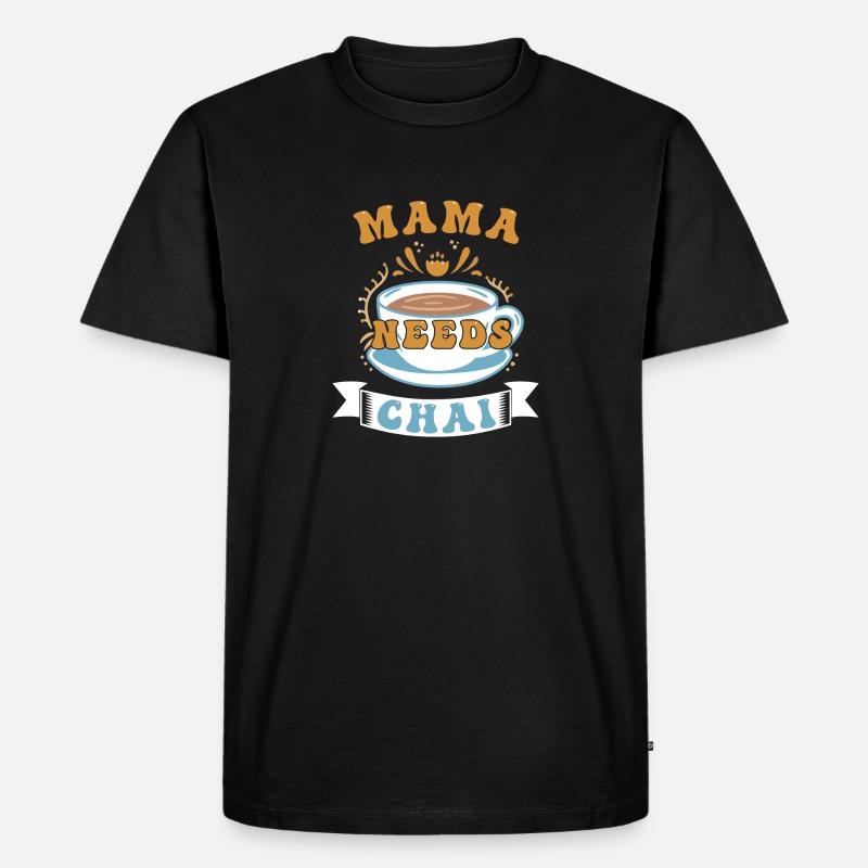 Chai Latte Tee trinken Teetrinker - Männer Premium Bio T-Shirt - Schwarz