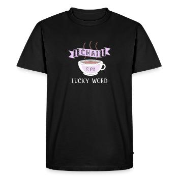 Chai Latte Tea Drink tea drinkers - Men's Premium Organic T-Shirt - black - Front - Nico (187cm)