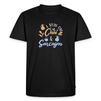 Chai Latte Tea Drink buveurs de thé - T-shirt Premium bio Homme - noir - Devant - Nico (187cm)