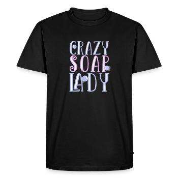 Fabrication de savon Savon fait à la main - T-shirt Premium bio Homme - noir - Devant - Nico (187cm)