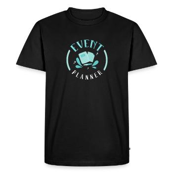 Gestionnaire d’événements Gestionnaire d’événements - T-shirt Premium bio Homme - noir - Devant - Nico (187cm)