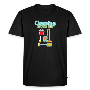 Femme de ménage Ménage - T-shirt Premium bio Homme - noir - Devant - Nico (187cm)