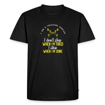 Chasseur de trésors Chasse au trésor Détecteur de métaux - T-shirt Premium bio Homme - noir - Devant - Nico (187cm)