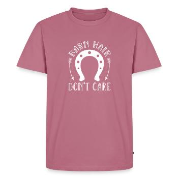 Stall Pferd reiten Haar Lustiger Spruch - Männer Premium Bio T-Shirt - Mauve - Vorne - Nico (187cm)