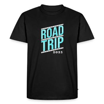 Road Trip - T-shirt Premium bio Homme - noir - Devant - Nico (187cm)