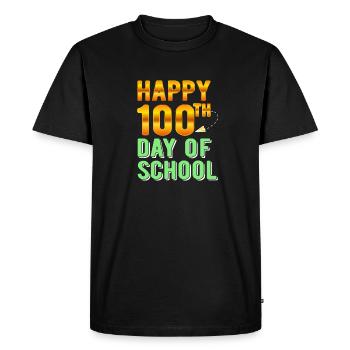 100 Days Of School - Men's Premium Organic T-Shirt - black - Front - Nico (187cm)