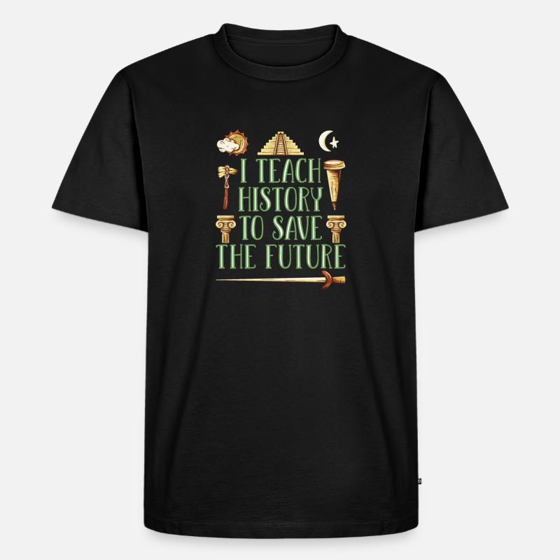 Geschichtslehrer - Männer Premium Bio T-Shirt - Schwarz