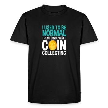 Les collectionneurs de pièces collectent des pièces - T-shirt Premium bio Homme - noir - Devant - Nico (187cm)