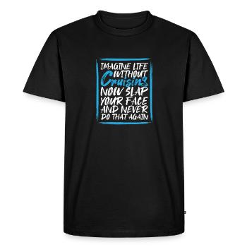 Bateau de croisière - T-shirt Premium bio Homme - noir - Devant - Nico (187cm)