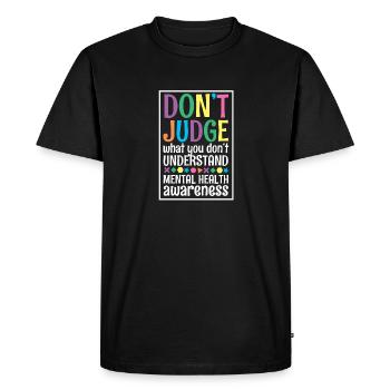 Mental Health Mentale Gesundheit - Men's Premium Organic T-Shirt - black - Front - Nico (187cm)