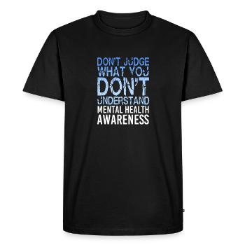 Mental Health Mentale Gesundheit - Men's Premium Organic T-Shirt - black - Front - Nico (187cm)