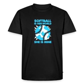 Softball - T-shirt Premium bio Homme - noir - Devant - Nico (187cm)