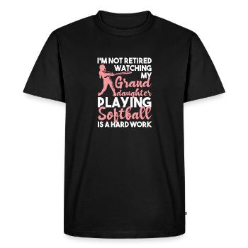 Softball - T-shirt Premium bio Homme - noir - Devant - Nico (187cm)