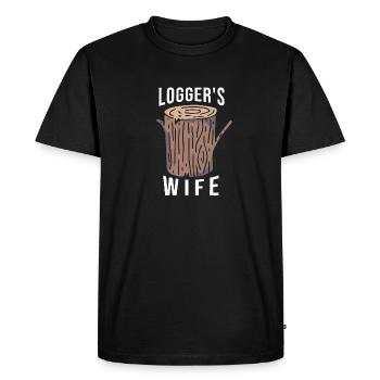 Logger Lumberjack Chainsaw - Men's Premium Organic T-Shirt - black - Front - Nico (187cm)