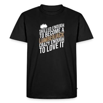 Logger Lumberjack Chainsaw - Men's Premium Organic T-Shirt - black - Front - Nico (187cm)