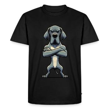 Dogue Allemand Propriétaire Fan de Dogue Allemand - T-shirt Premium bio Homme - noir - Devant - Nico (187cm)
