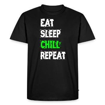 refroidissement - T-shirt Premium bio Homme - noir - Devant - Nico (187cm)