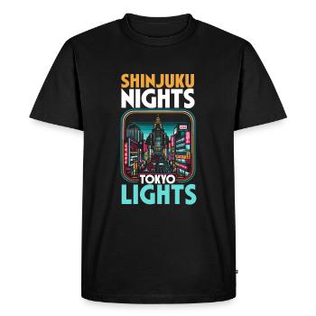 Shinjuku Japan Travel Japanese I Love Japan - Men's Premium Organic T-Shirt - black - Front - Nico (187cm)
