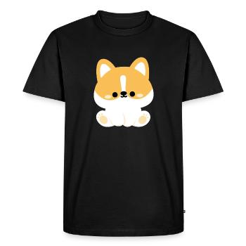 Cute Corgi Dog - Men's Premium Organic T-Shirt - black - Front - Nico (187cm)