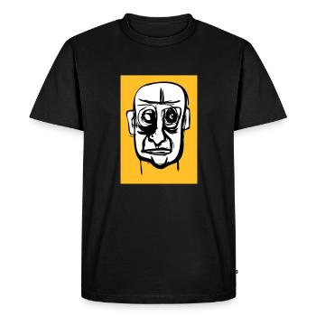 Kaput face - Men's Premium Organic T-Shirt - black - Front - Nico (187cm)