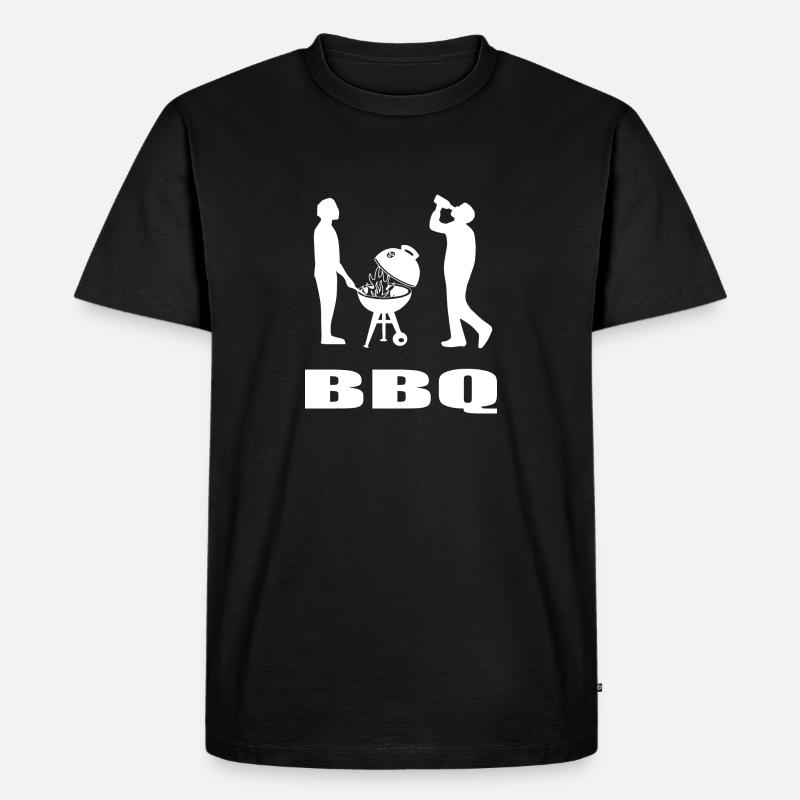 BBQ - Männer Premium Bio T-Shirt - Schwarz
