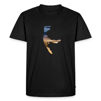 Côte de Sylt - T-shirt Premium bio Homme - noir - Devant - Nico (187cm)