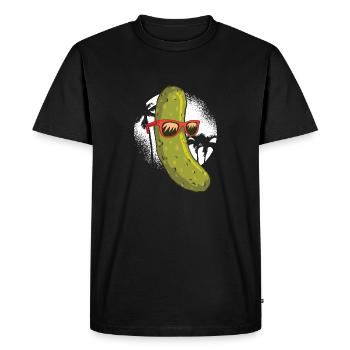 Concombre Surfer - T-shirt Premium bio Homme - noir - Devant - Nico (187cm)