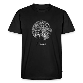 Kreuzberg XBerg with map - Men's Premium Organic T-Shirt - black - Front - Nico (187cm)