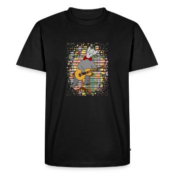 Chat - T-shirt Premium bio Homme - noir - Devant - Nico (187cm)