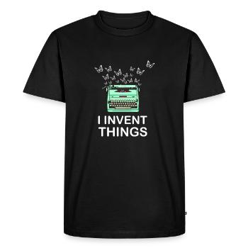 Author writer poetry slammer gift - Men's Premium Organic T-Shirt - black - Front - Nico (187cm)