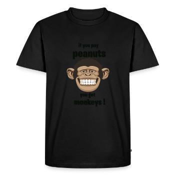 Finale cacahuètes - T-shirt Premium bio Homme - noir - Devant - Nico (187cm)