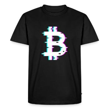 Le Bitcoin - T-shirt Premium bio Homme - noir - Devant - Nico (187cm)