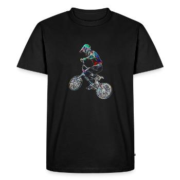 bmx - T-shirt Premium bio Homme - noir - Devant - Nico (187cm)