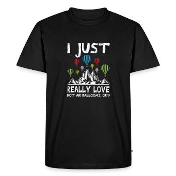 Montgolfières - T-shirt Premium bio Homme - noir - Devant - Nico (187cm)