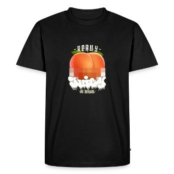 emoji vraiment juteux - vraiment juteux - T-shirt Premium bio Homme - noir - Devant - Nico (187cm)